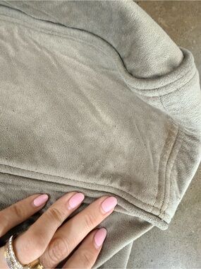 Lovesac taupe padded velvet deep side cover